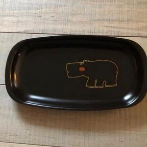Adorable Vintage Couroc of Monterey Hippo Tray